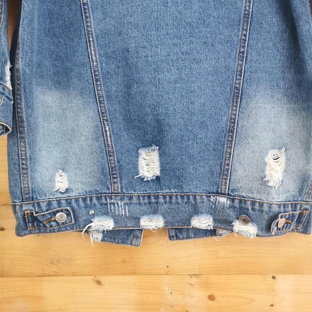 Distressed Denim Jacket - Picture 3 of 5